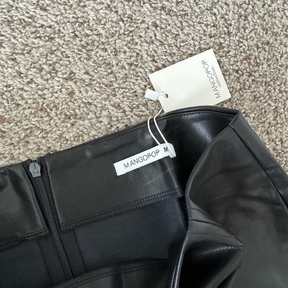 Faux Leather Mini Skirt - Picture 1 of 5